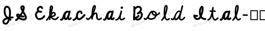 JS Ekachai Bold Ital字体转换